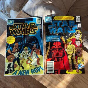 Star Wars Vintage Comic Cover Posters – A New Hope & Empire Strikes Back